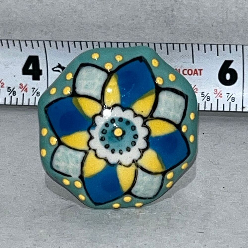 Decorative Ceramic‎ Anthro Flower Cabinet Knob